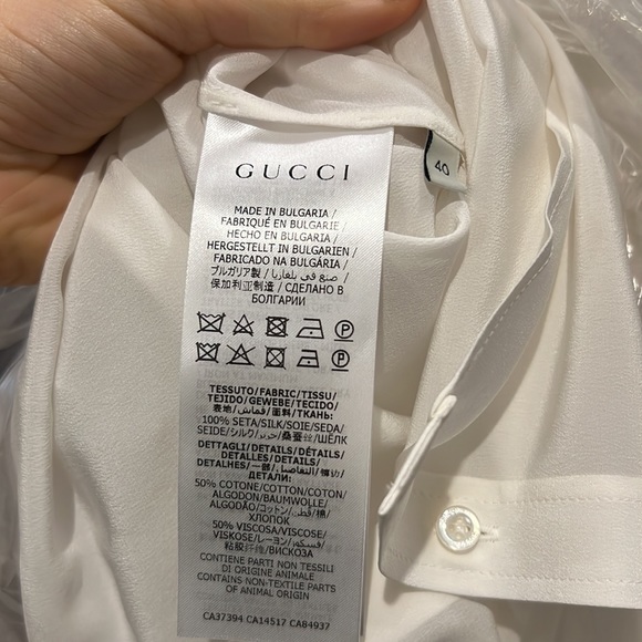 BRAND NEW GUCCI WHITE BLOUSE - Picture 7 of 7